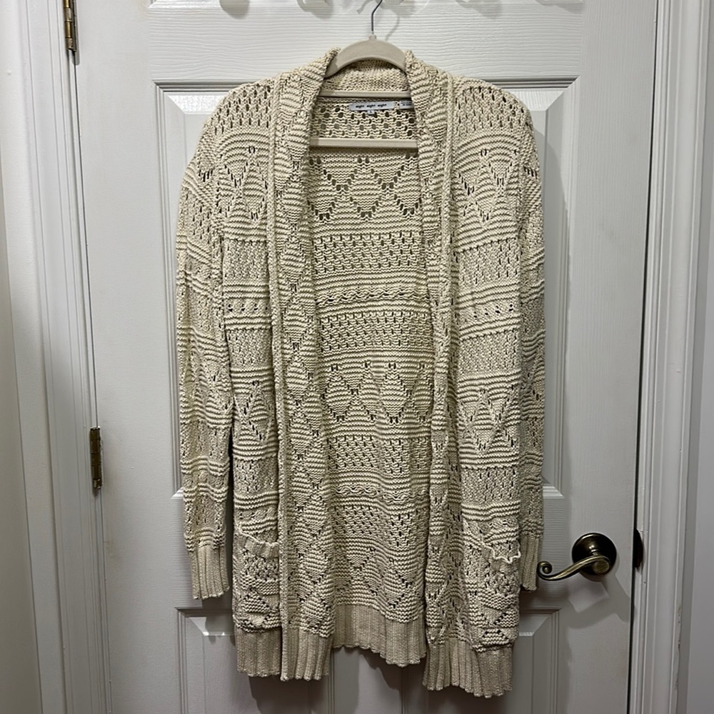 Eight Eight Eight Beige Knit Cardigan